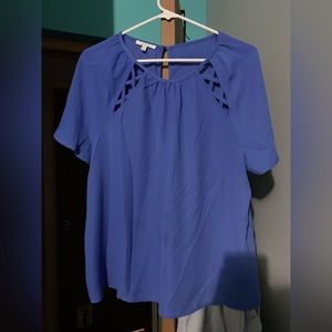 Maurices Blue Short Sleeve Top Size Large